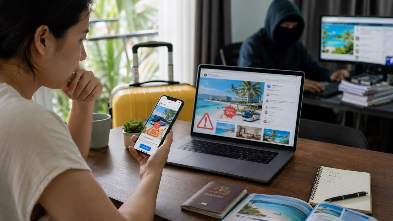 Những chiêu lừa vé máy bay, phòng nghỉ giá rẻ dịp cao điểm