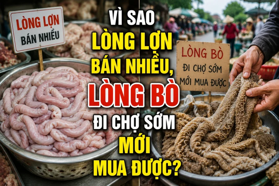 Lòng lợn và lòng bò: Cách chọn nội tạng tươi ngon, an toàn tại chợ
