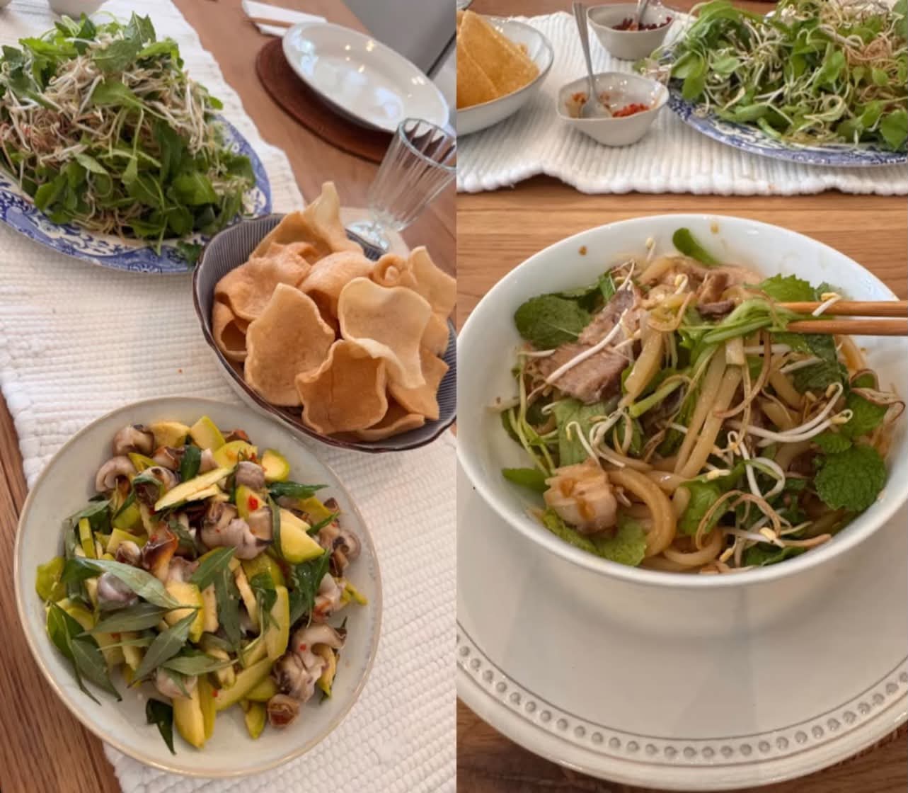 Cao lầu Hội An của Tăng Thanh Hà cho bữa cơm gia đình