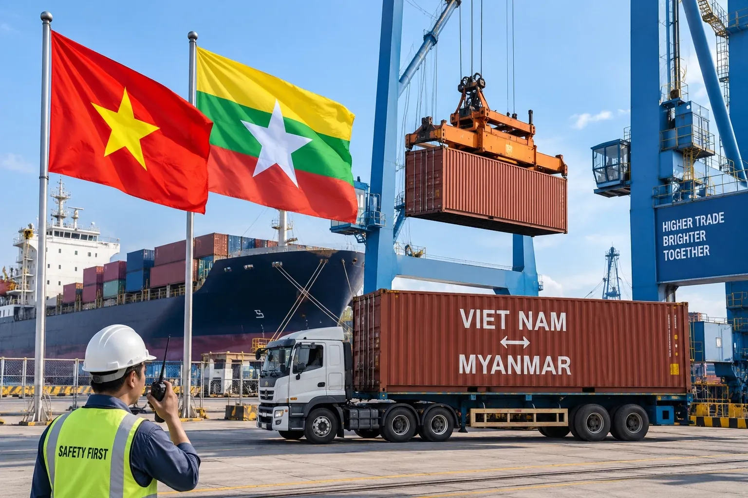 Việt Nam và Myanmar nhắm mục tiêu kim ngạch thương mại 1 tỷ USD