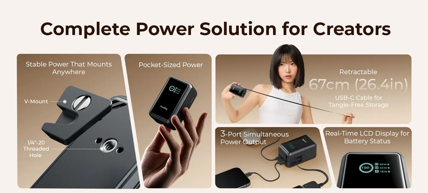 SmallRig Nano Power: pin sạc nhiếp ảnh cho người quay phim hiện trường