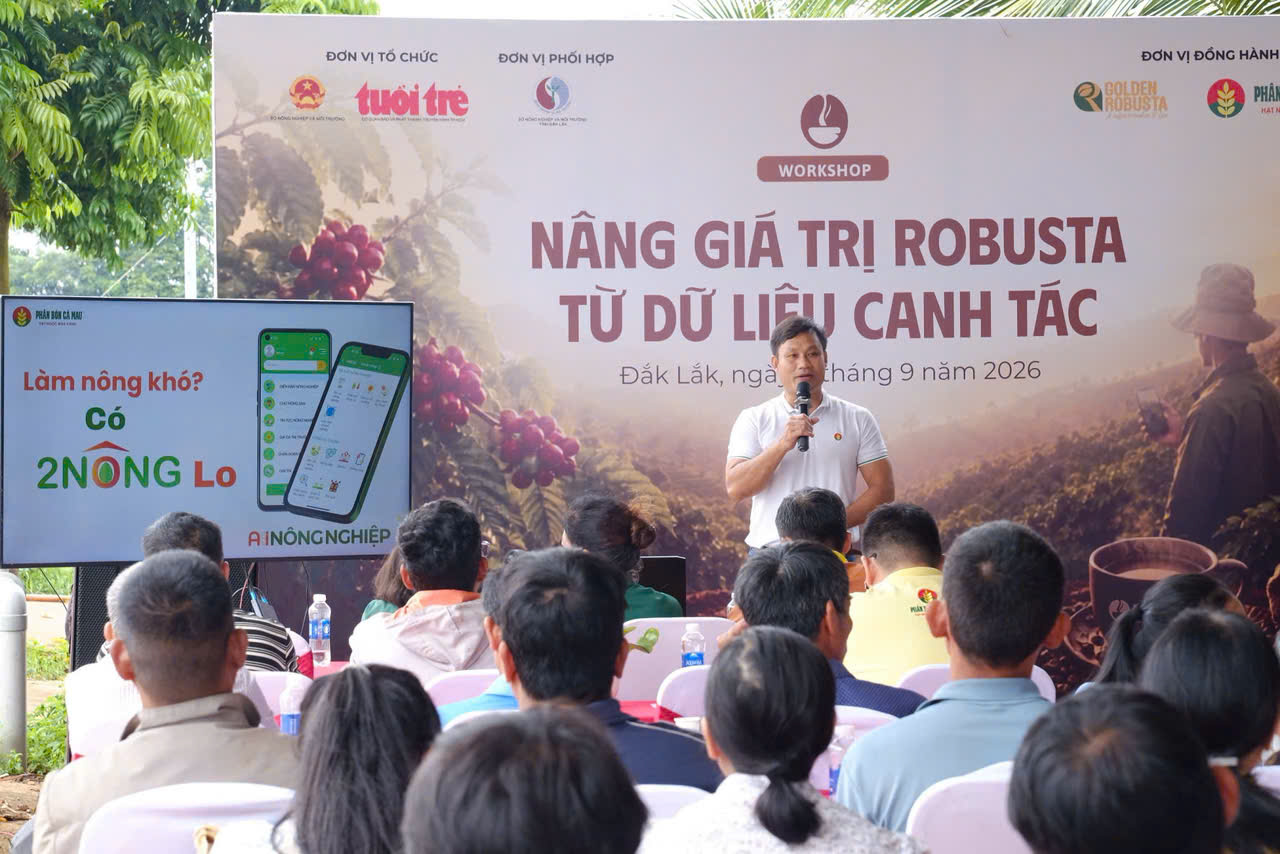 Ứng dụng 2Nông biến dữ liệu canh tác thành lợi thế cho cà phê Robusta Việt