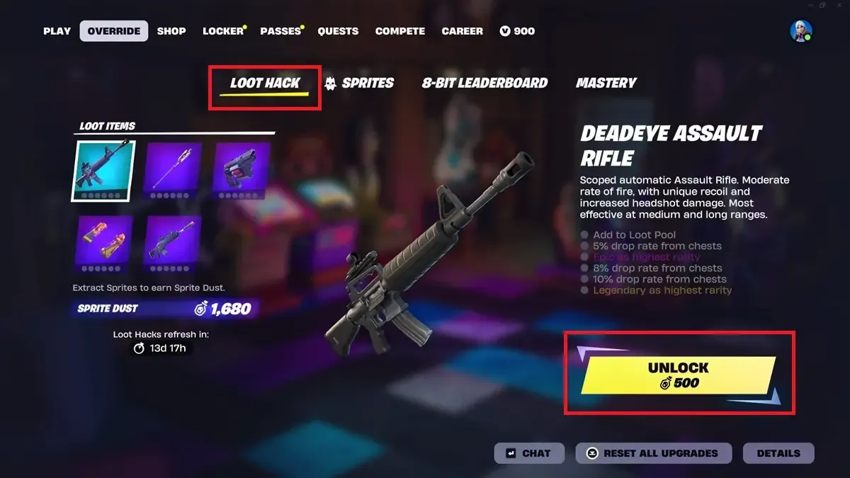 Loot Hacks trong Fortnite: Hướng dẫn mở khóa và tối ưu hóa kho đồ Chapter 7 Season 4
