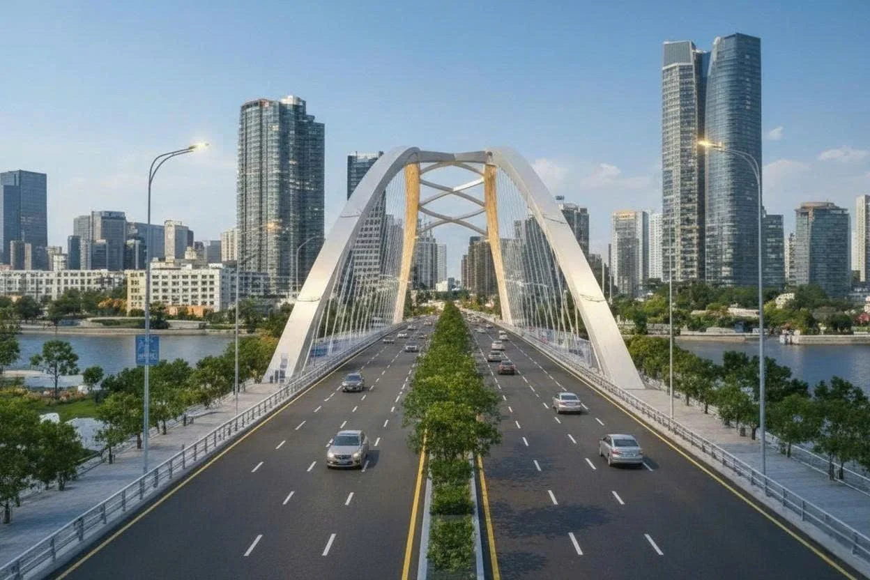 Cầu Thủ Thiêm 4: Vòm thép uốn cong và không gian đi bộ ven sông