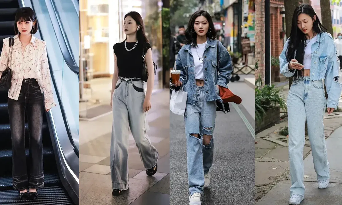 Quần jeans ống thẳng thoải mái lên ngôi, thay thế skinny trong mùa thu