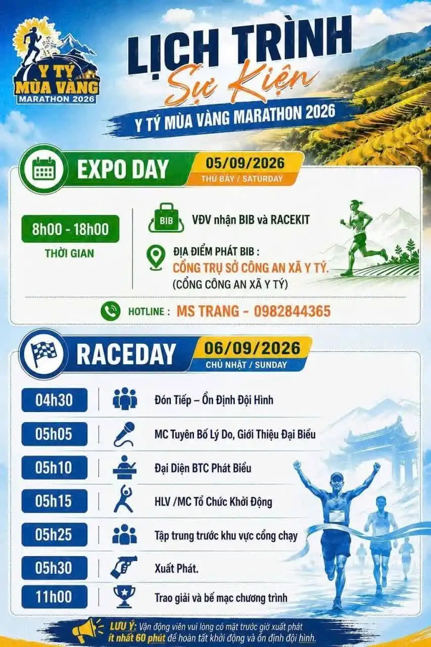 Y Tý Mùa Vàng Marathon: chinh phục ruộng bậc thang mùa lúa chín