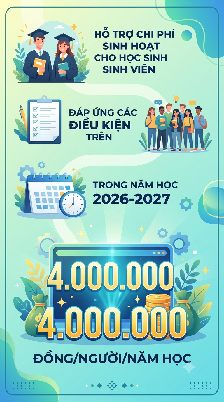 Học sinh, sinh viên được hỗ trợ tới 4 triệu đồng: Ai được nhận và cách nộp hồ sơ?