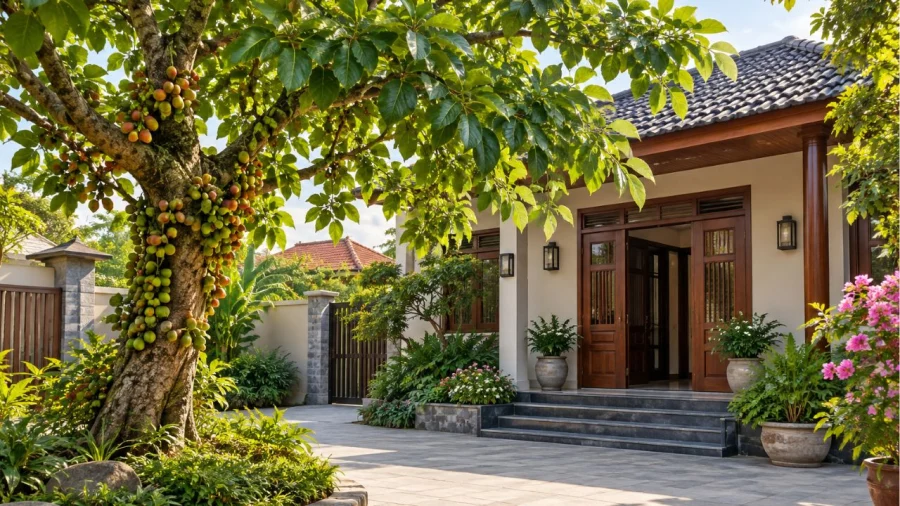 Đặt cây lựu và cây sung phong thủy đúng chỗ để hút tài lộc