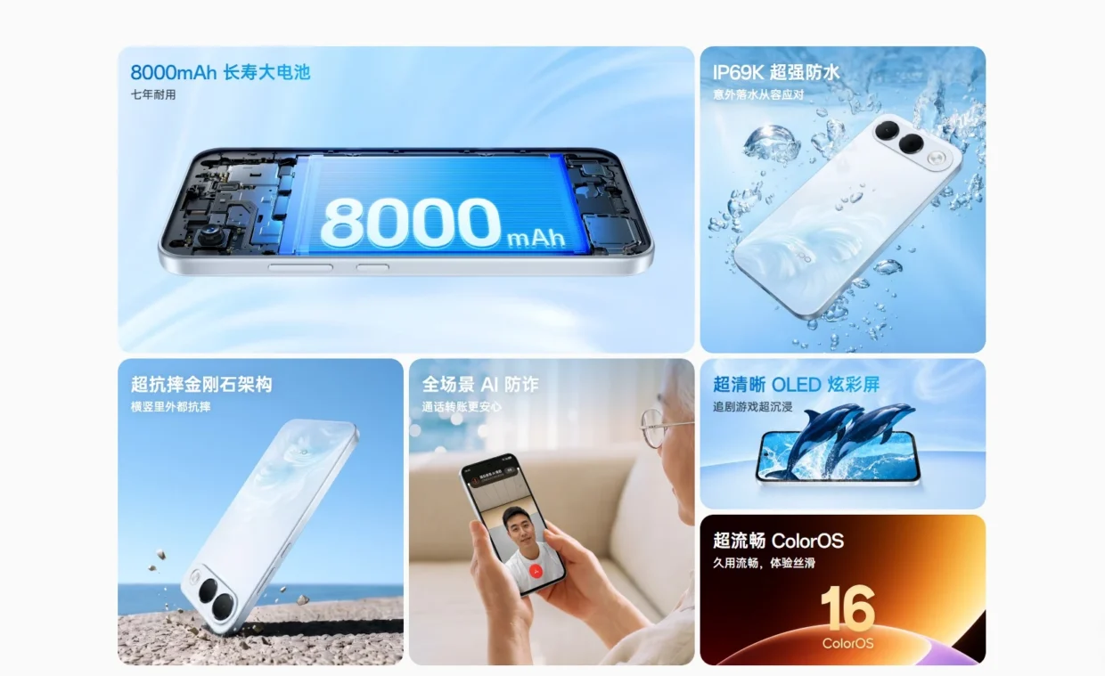 OPPO A7 Pro Dilancar Rasmi: Bateri 8000mAh, OLED 120Hz dan Kamera 50MP