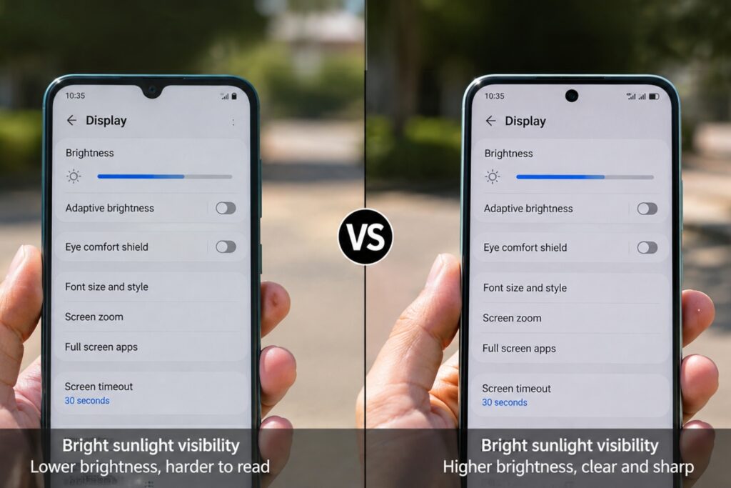 Điện thoại màn hình 6.5 inch: chọn Samsung Galaxy A08 hay Redmi Note 15?