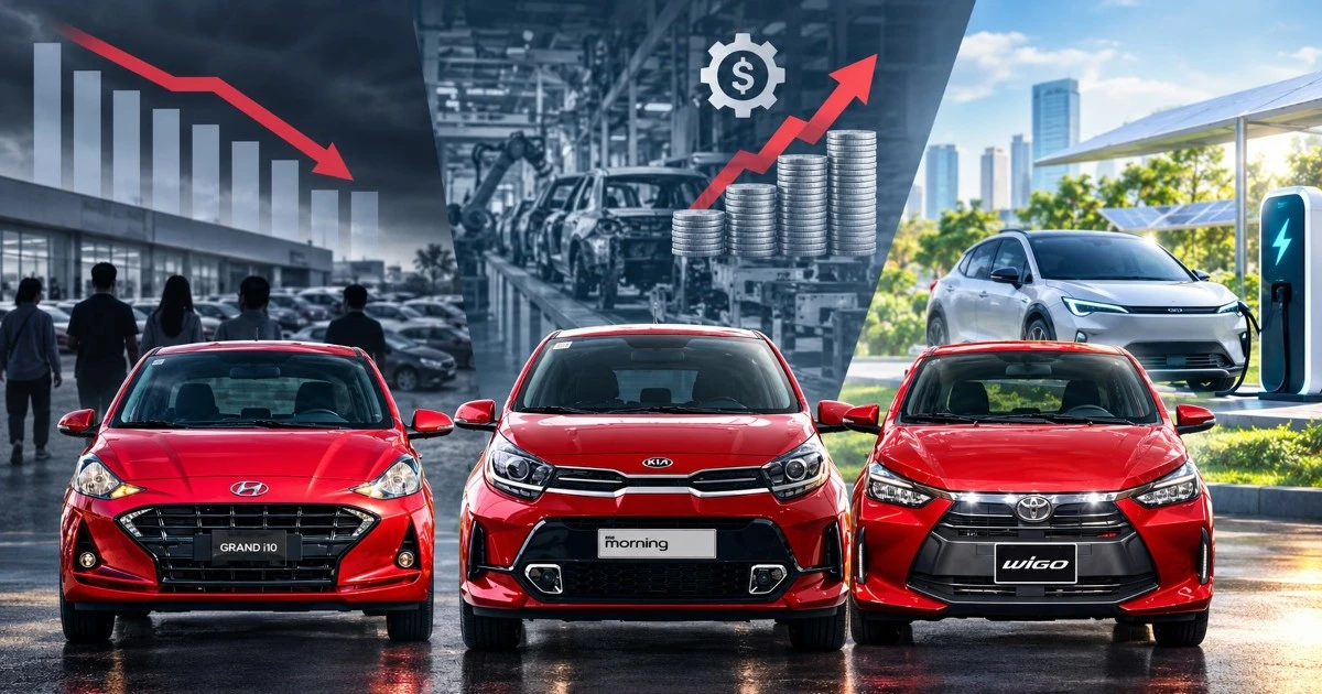 Mặt bằng giá ô tô xuống 200 triệu: sedan hạng A lâm nguy