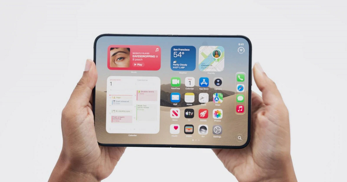 iPhone Duo màn hình gập: Nếp gập công nghệ và cuộc đối đầu Galaxy Z Fold