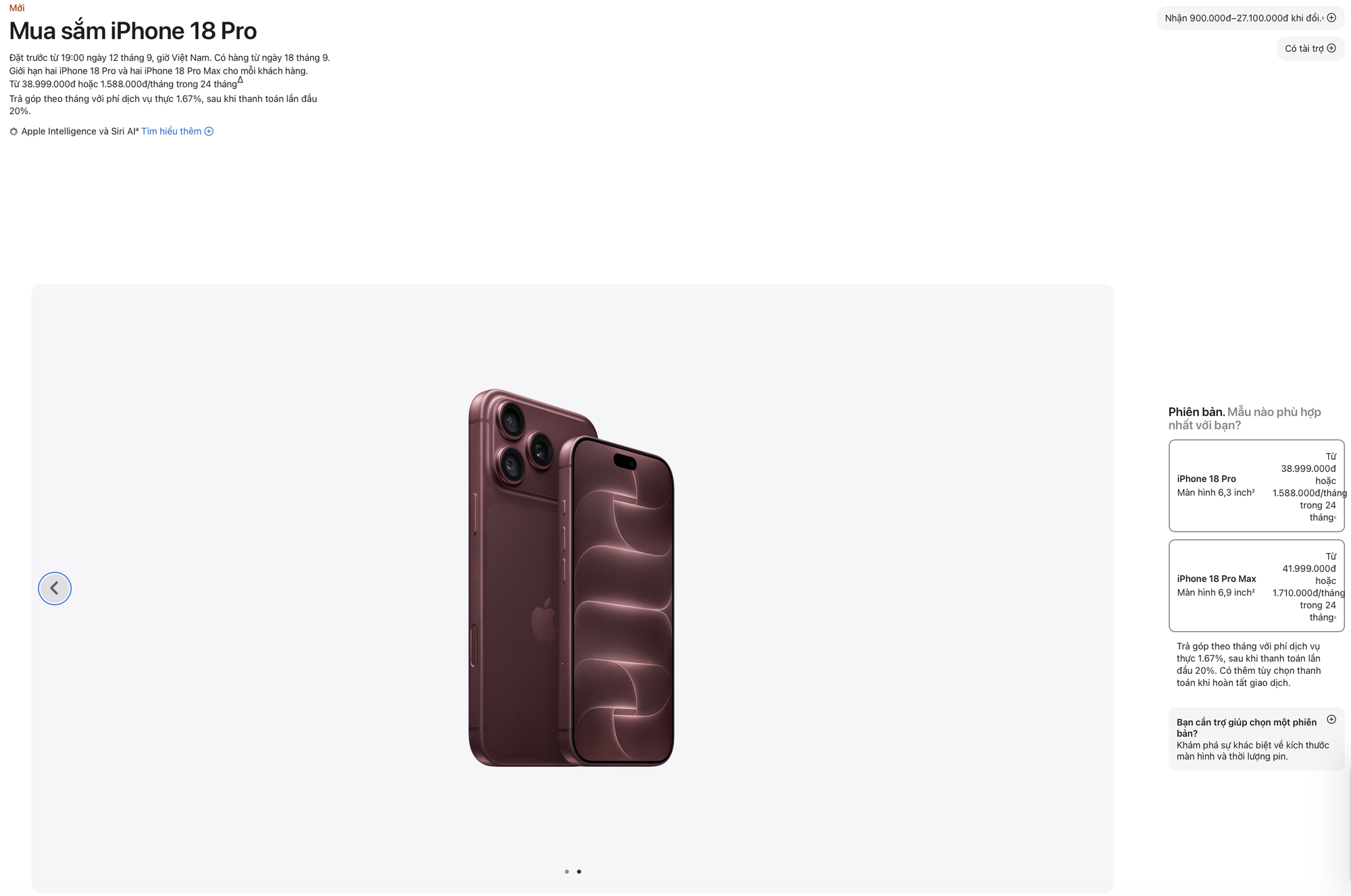 Giá iPhone 18 Pro và 18 Pro Max tại Việt Nam: nên mua bản nào?