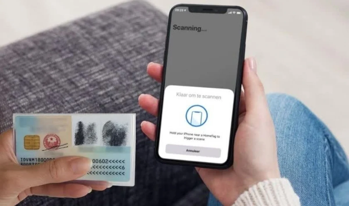 Quét thẻ căn cước bằng NFC trên iPhone để xác minh VNeID
