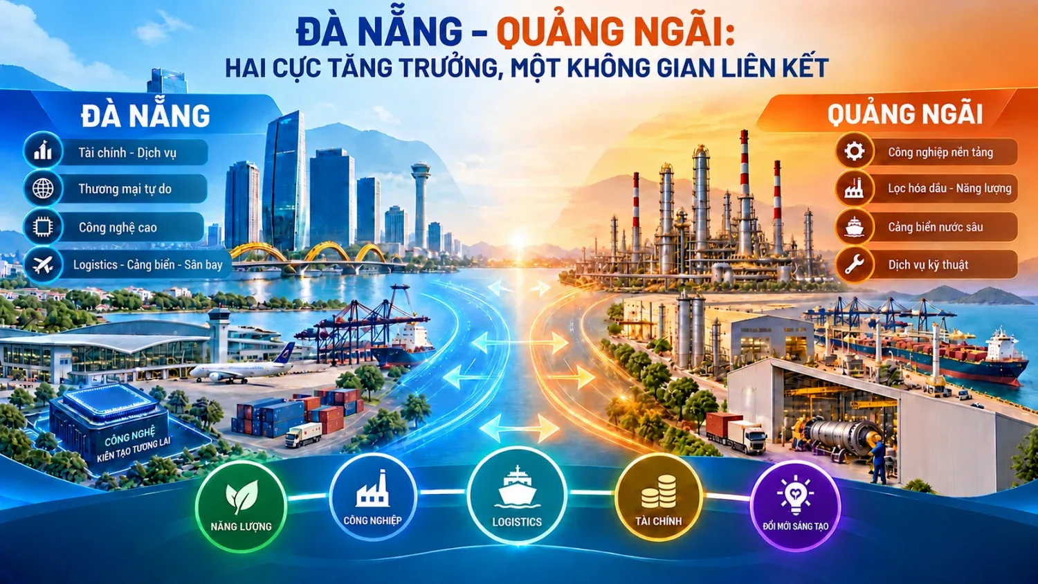 Hành lang kinh tế Đông Tây 2: Đà Nẵng–Quảng Ngãi kiến tạo hệ sinh thái vùng mới
