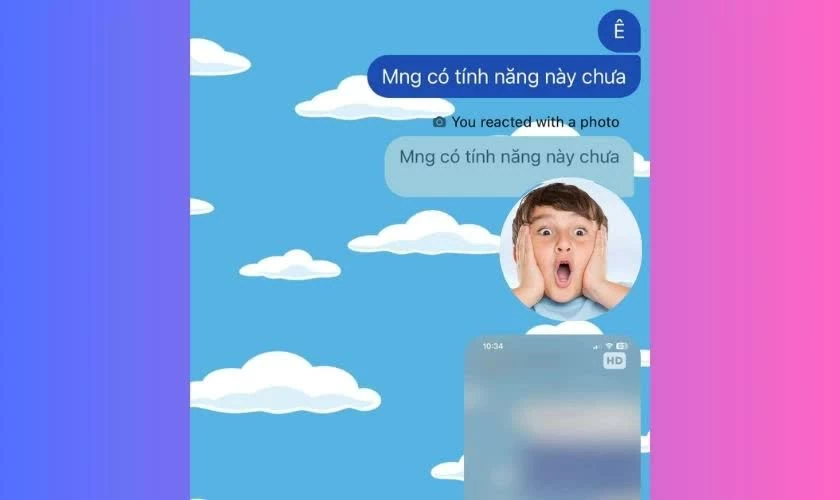 Phản ứng tin nhắn bằng ảnh chụp trên Messenger: cá nhân hóa cuộc trò chuyện