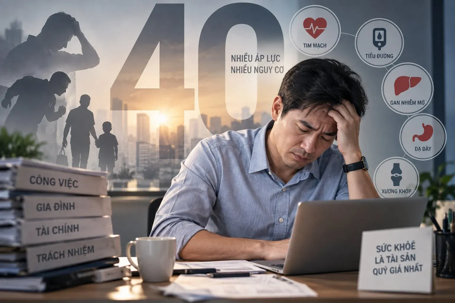 Tuổi 40: Thời điểm vàng để chuẩn bị cho 14 năm sống chung với bệnh tật