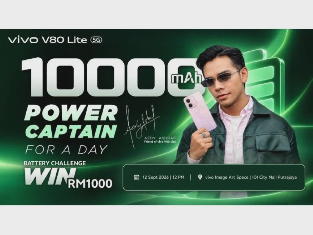 Vivo V80 Lite 5G: Bateri 10000mAh, Harga RM1399 dan Pakej Projektor
