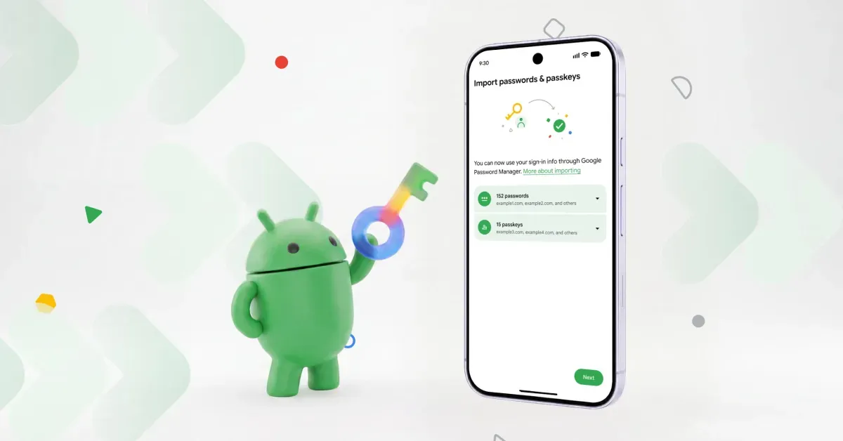 Hướng dẫn chuyển mật khẩu và passkey an toàn giữa các trình quản lý trên Android