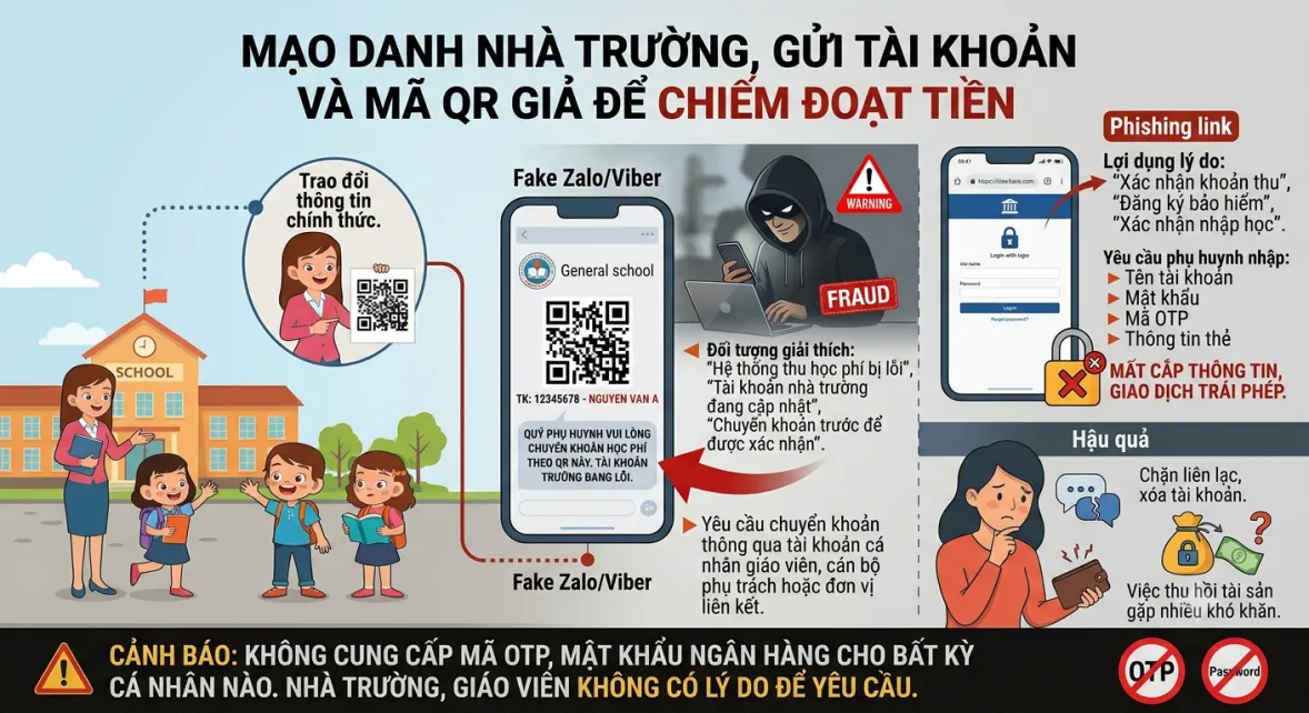 Những thủ đoạn lừa đảo đầu năm học và cách phụ huynh, học sinh tự bảo vệ