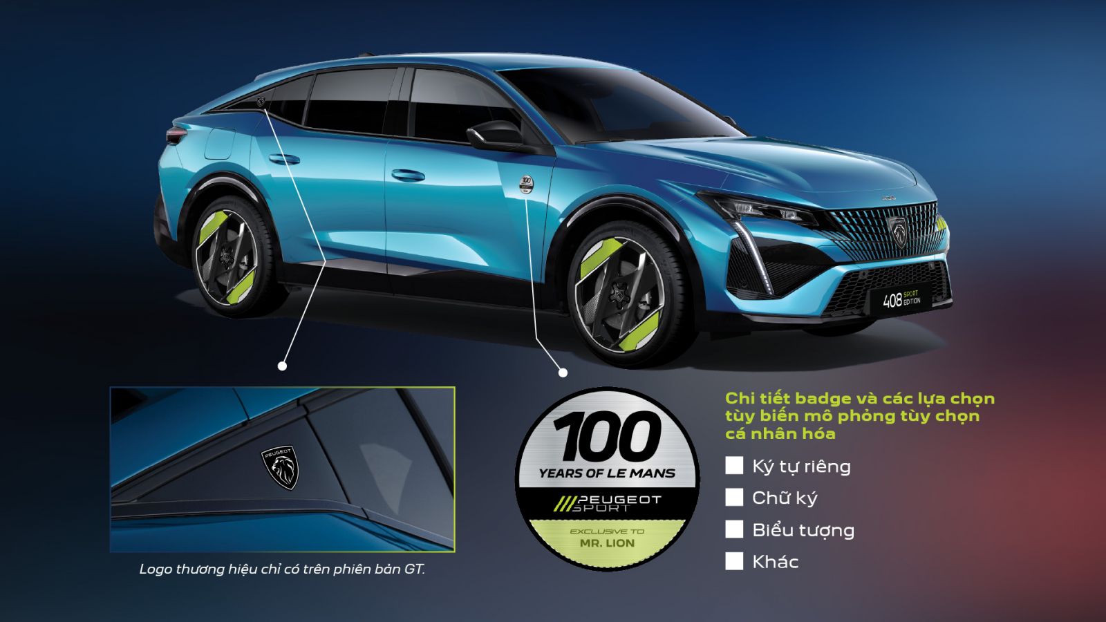 Peugeot 408 Sport Edition giới hạn 100 xe: Cá nhân hóa toàn diện với dấu ấn Le Mans