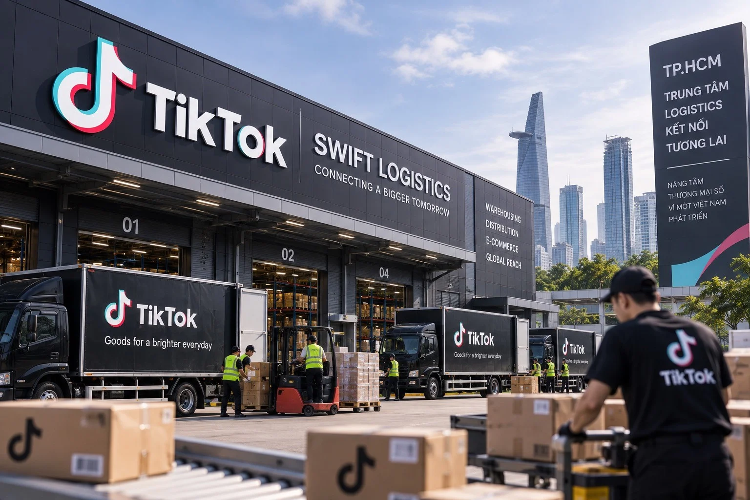 TikTok bơm hơn 1,1 tỷ USD vốn đăng ký vào logistics TP.HCM