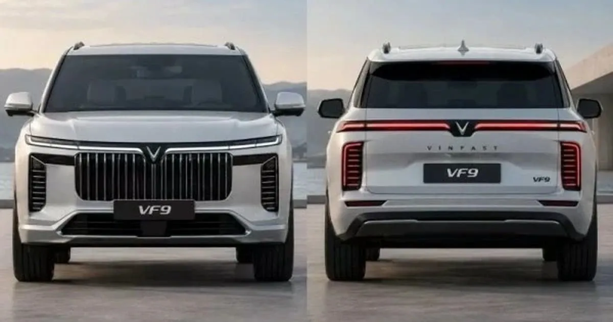 VinFast VF9 facelift lộ diện: thiết kế SUV điện thay đổi mạnh