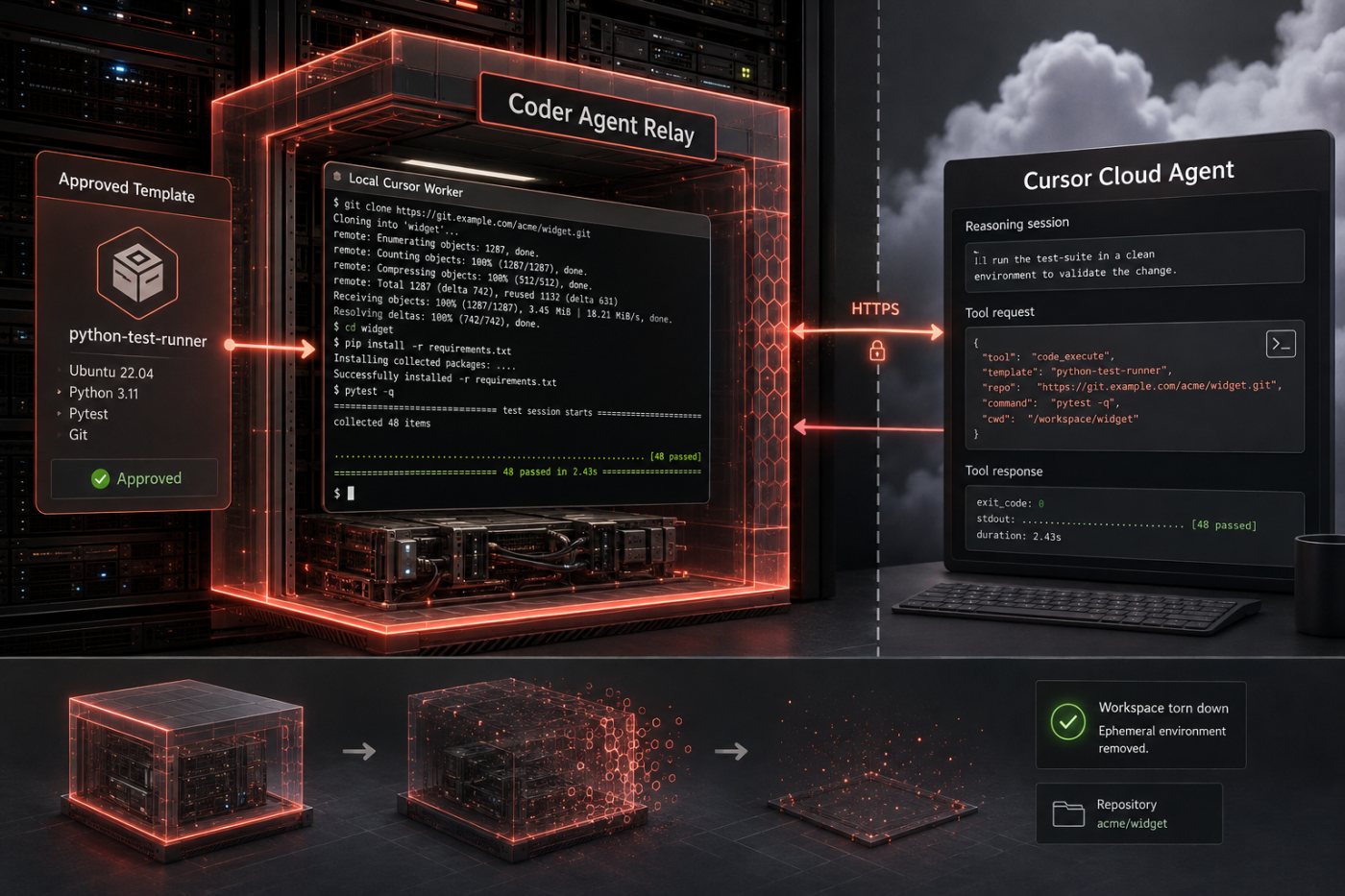 Agent Relay của Cursor: thực thi cục bộ, suy luận đám mây