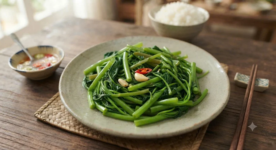 Luộc rau xanh giòn: mở hay đậy nắp cho đúng?