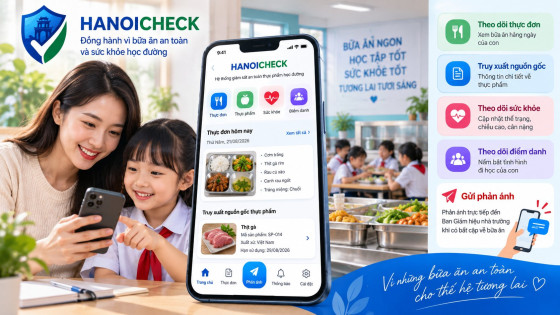 Phụ huynh theo dõi chất lượng bữa ăn bán trú bằng công cụ nào?