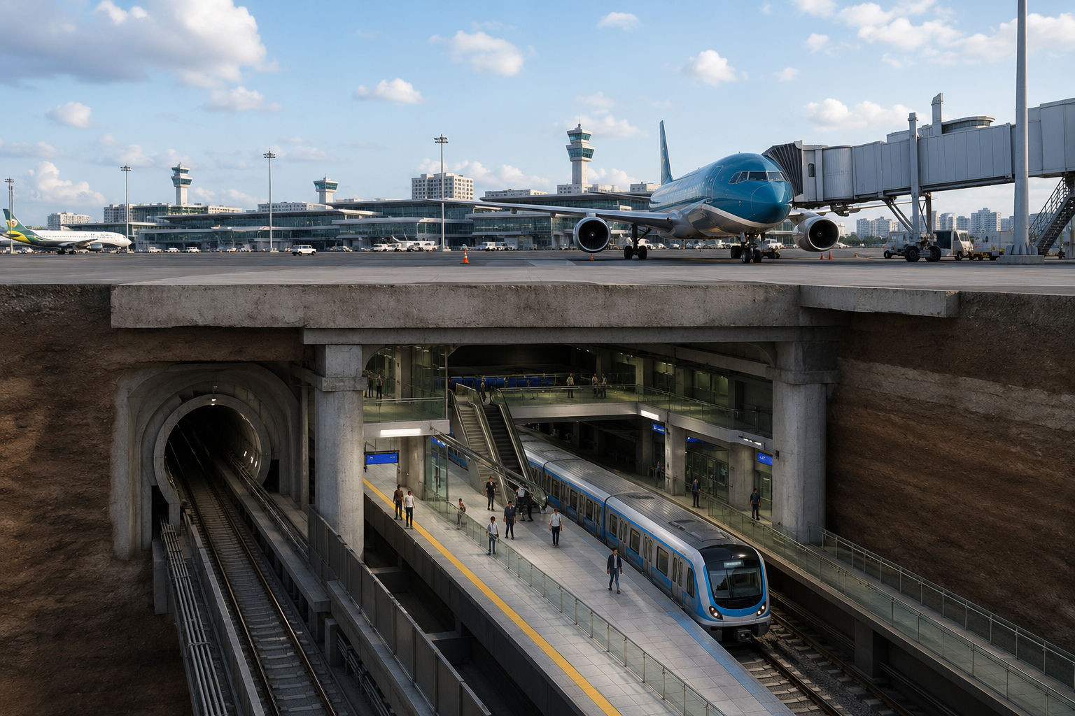 Metro ngầm xuyên sân bay: Bước nhảy để TPHCM trở thành đầu mối giao thông khu vực