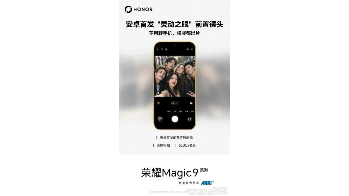 Camera selfie vuông 55MP trên HONOR Magic 9: câu trả lời cho nhu cầu chụp ngang