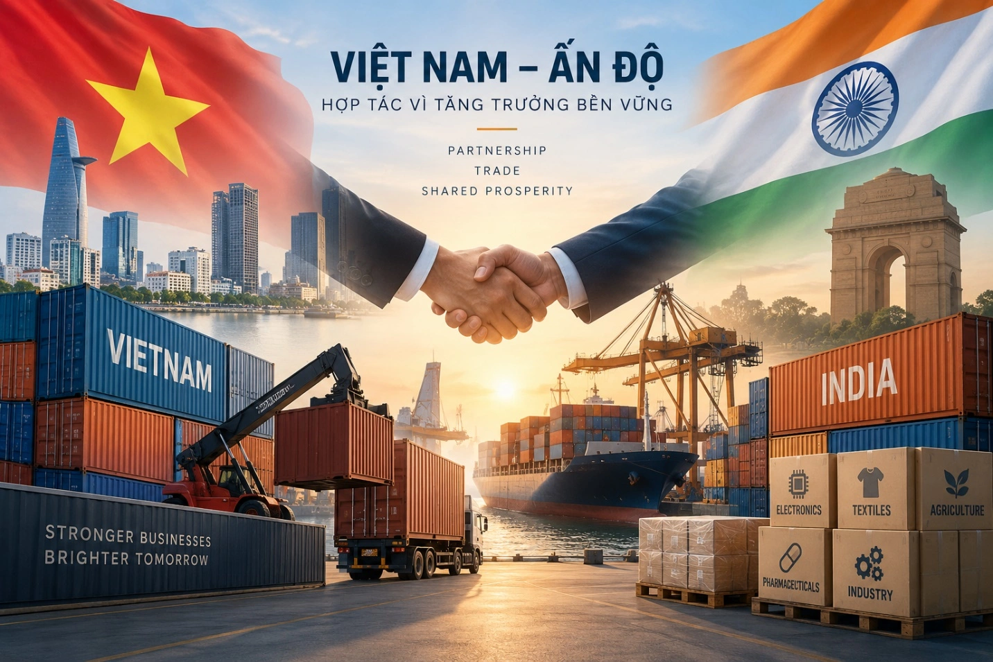 Thương mại Việt Nam - Ấn Độ vượt 13 tỷ USD: Cơ hội mở rộng chuỗi cung ứng