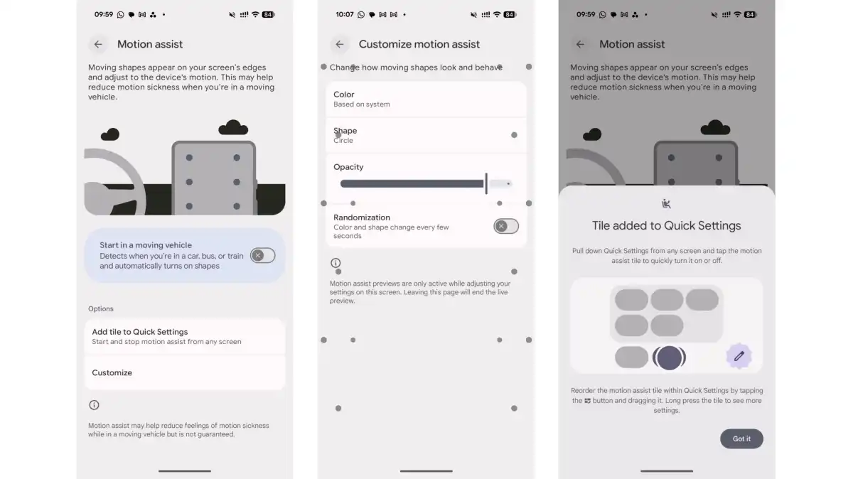 Motion Assist đã đến Android: chống say xe ngay trên Pixel và Galaxy