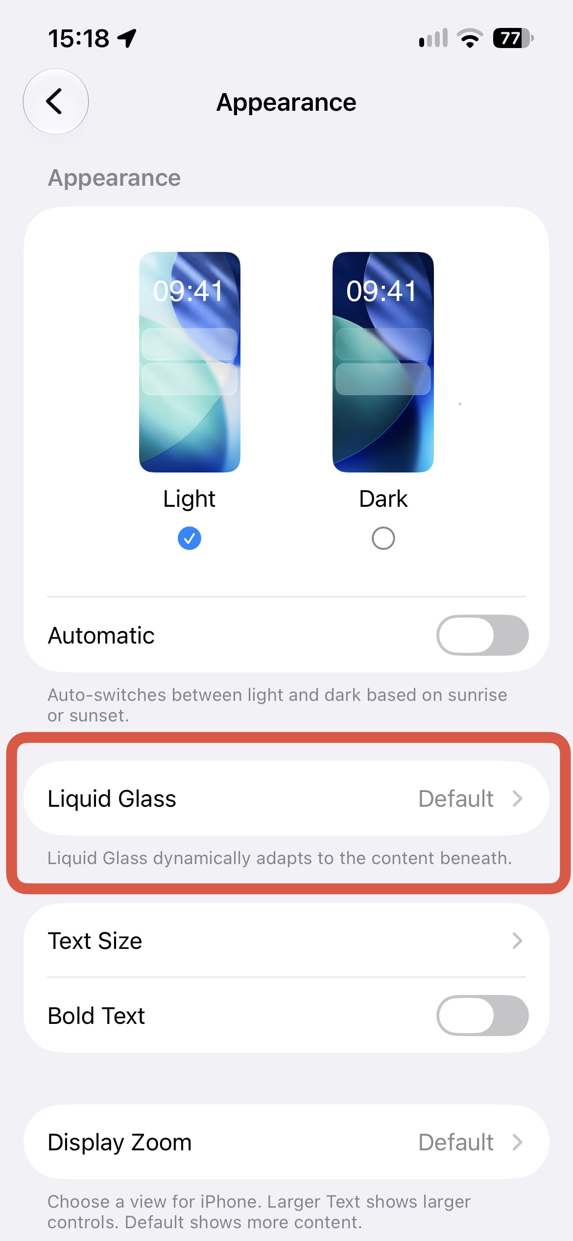 Điều chỉnh độ trong suốt Liquid Glass trên iOS 27 để hợp mắt bạn