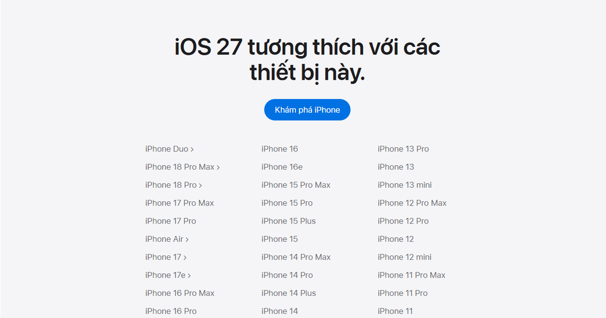 iOS 27 ra mắt nhưng Siri AI chỉ mở hết cửa cho 3 mẫu iPhone