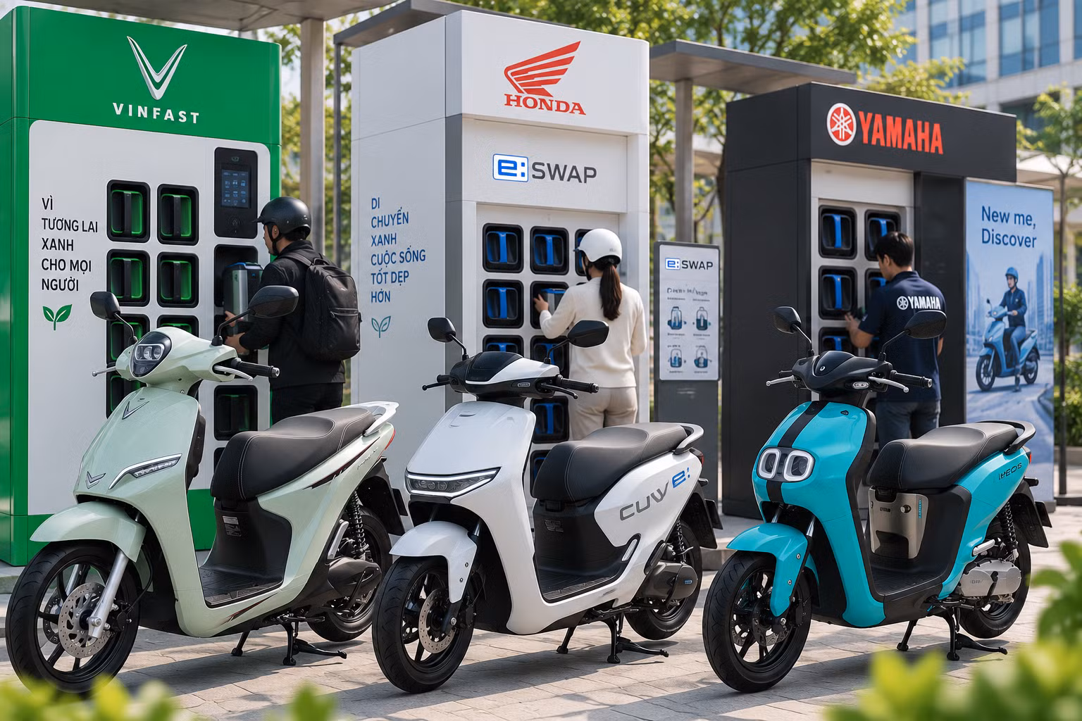 VinFast, Honda, Yamaha đua đổi pin: Chuẩn hóa hay phân mảnh?