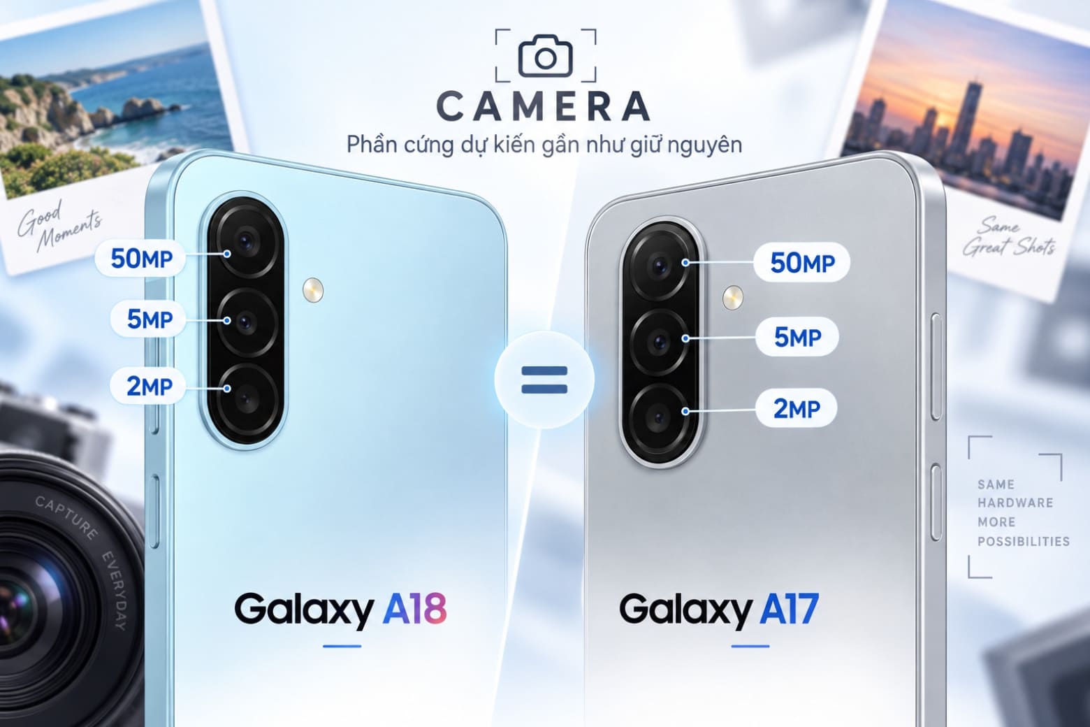 Galaxy A18 vs Galaxy A17: Có đáng nâng cấp ở phân khúc tầm trung?