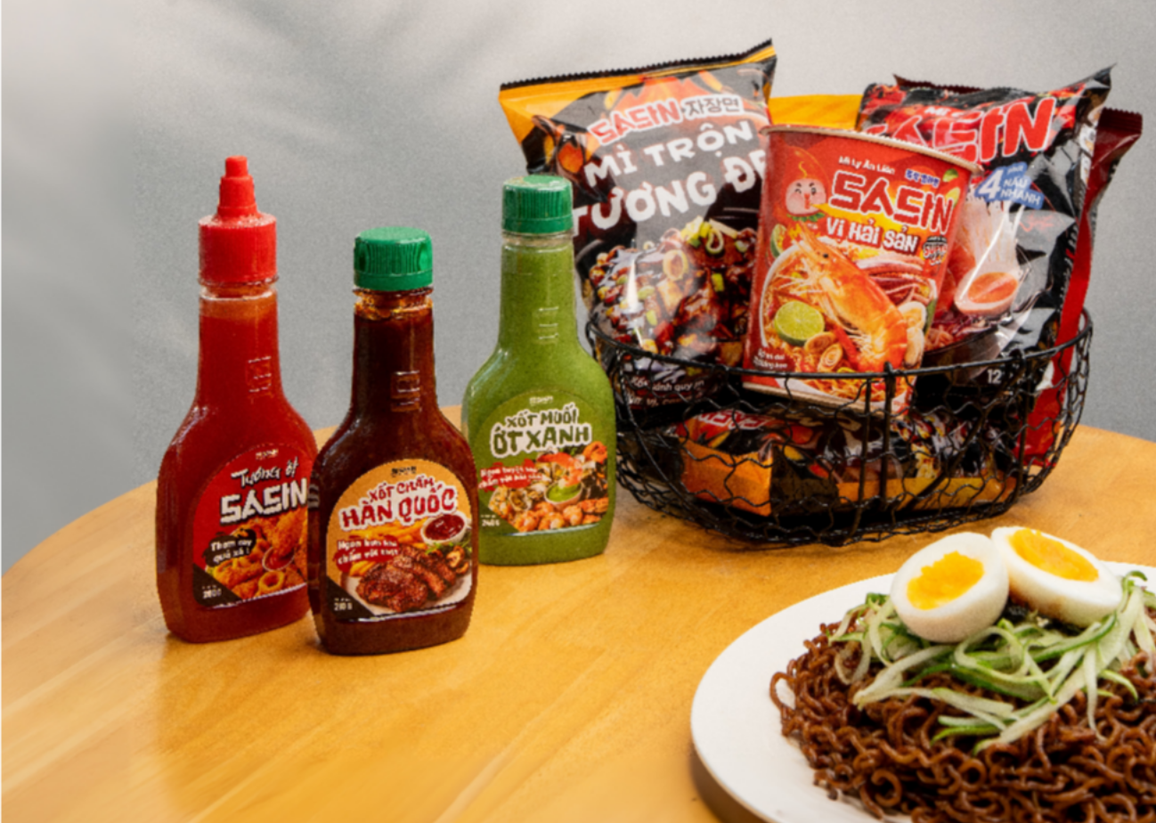 Sasin vượt khỏi mì cay 7 cấp độ: bước ngoặt tương đen và hải sản