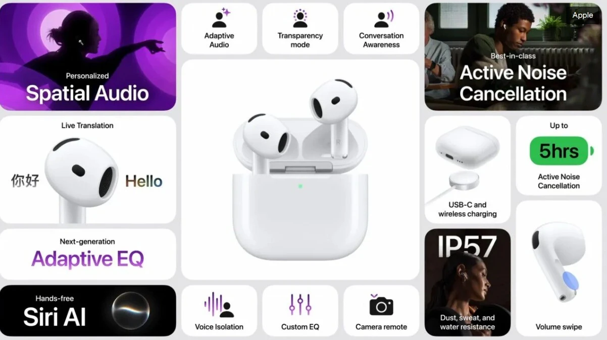 AirPods 5 chính thức ra mắt: chống ồn mạnh hơn, thông minh hơn