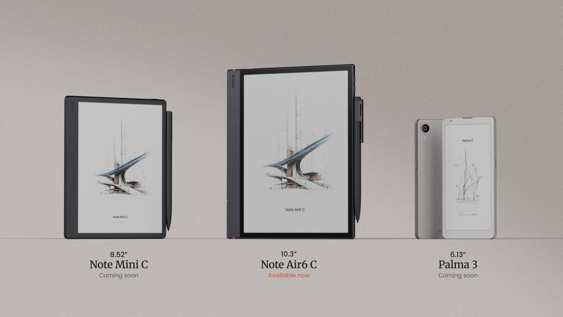Boox Palma 3, Note Air6 C và Note Mini C: nên chọn máy nào?