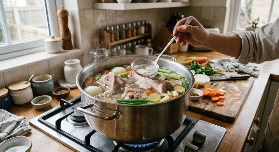 Nước xương cứ đục và nổi bọt: 7 lỗi phổ biến và cách khắc phục