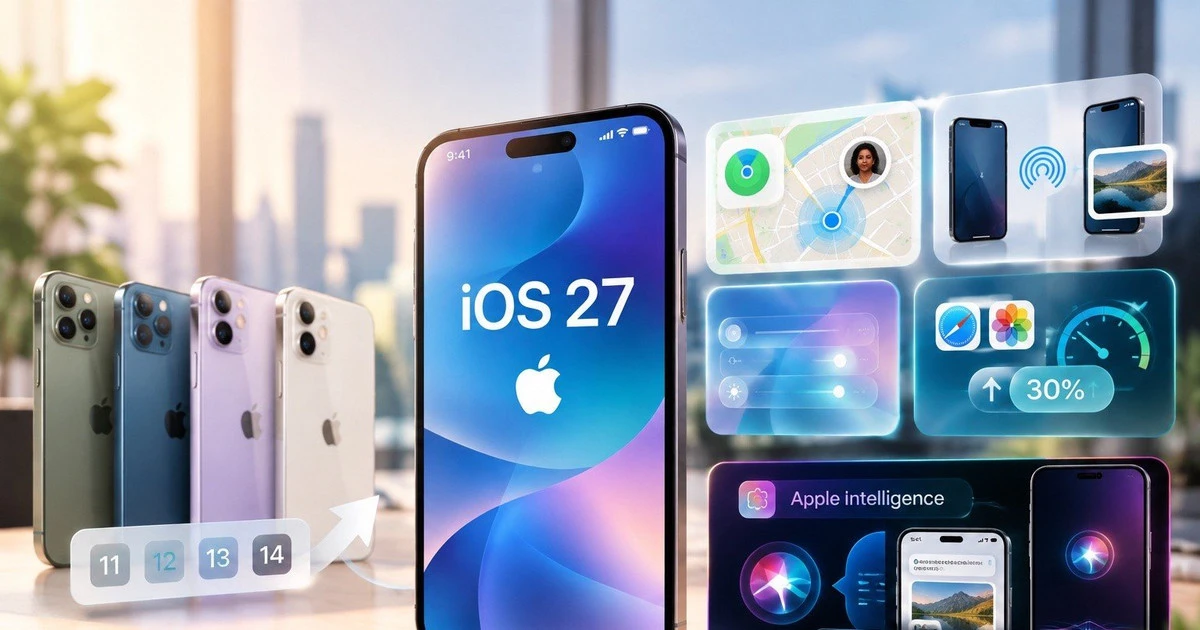 iOS 27 trên iPhone cũ: Được gì và mất gì với Apple Intelligence