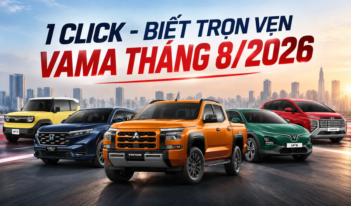 Thị trường ô tô tháng 8: VinFast áp đảo, Triton bứt phá