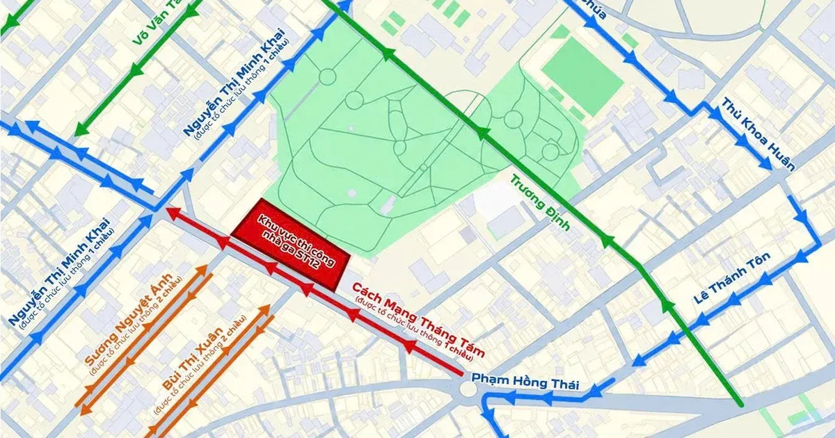 Đường trung tâm TP.HCM thành một chiều vì Metro tuyến 2