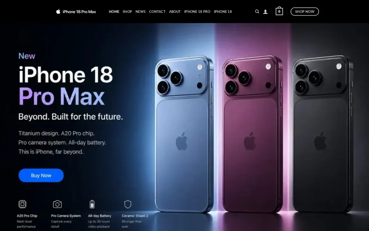 Cảnh báo: Hàng loạt trang web giả mạo iPhone 18 Pro, đừng để mất tiền vì nôn nóng