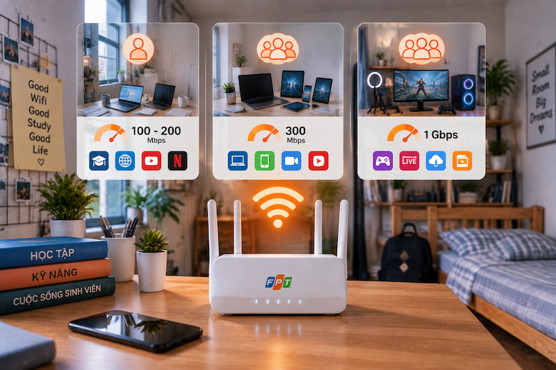 Khắc phục vùng mất sóng WiFi trong nhà cho sinh viên và gia đình trẻ