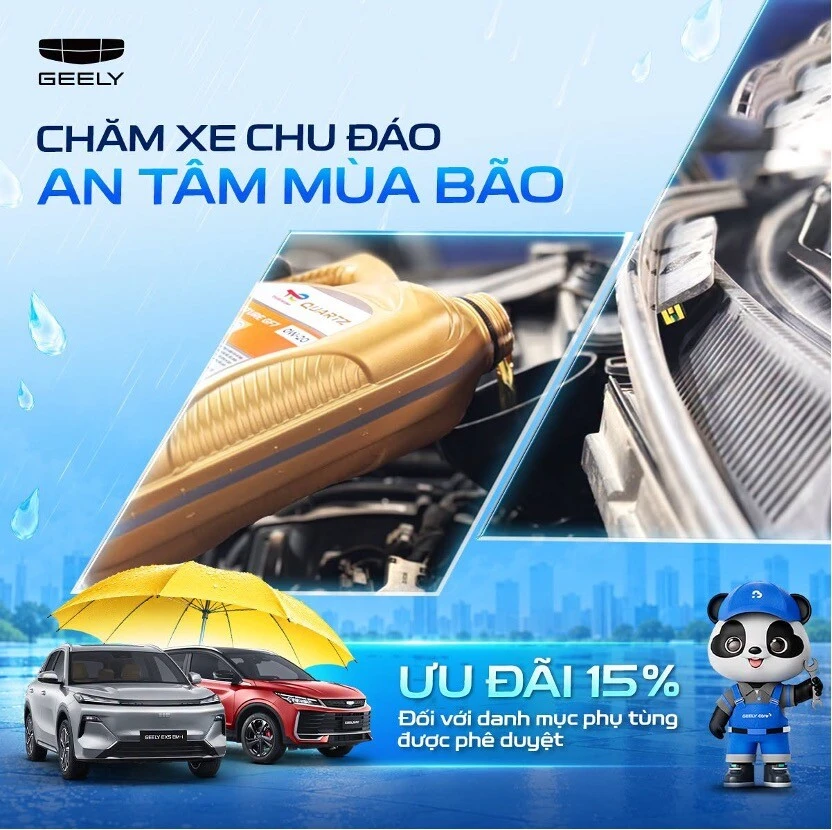 5 hạng mục bảo dưỡng ô tô không thể bỏ qua trước mùa mưa bão