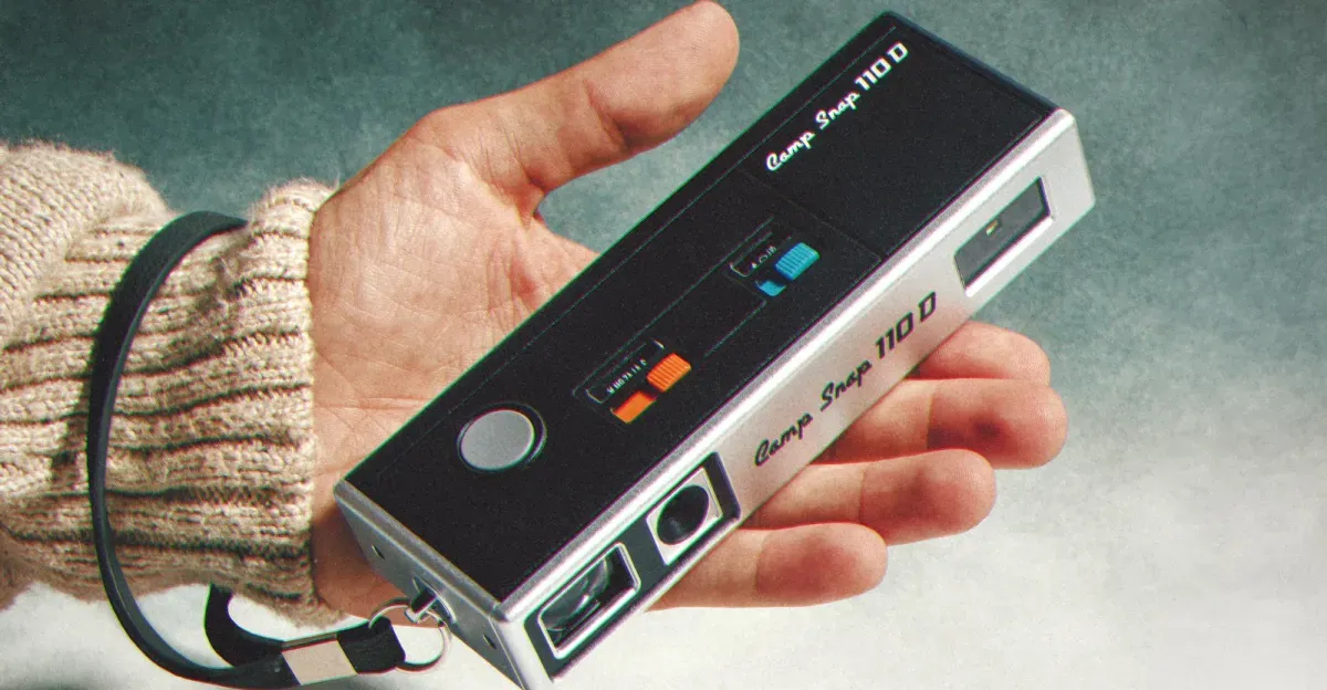 Camp Snap 110D: Máy ảnh compact cổ số hóa phong cách 1970