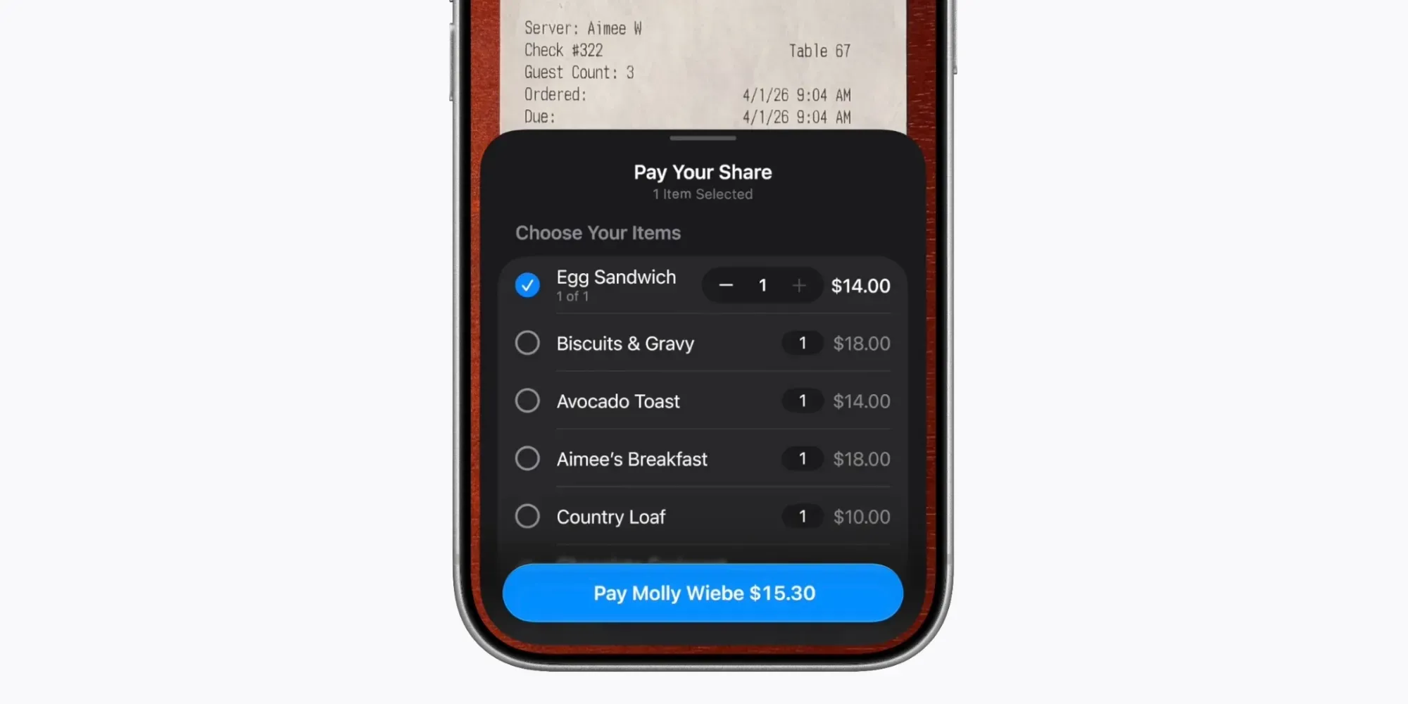 Apple Wallet cập nhật chia hóa đơn và quét thẻ quà tặng NFC